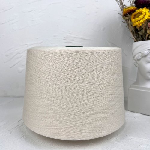 100% Cotton Ne 50/1 Combed Compact Spinning Raw White Yarn for Knitting and Weaving